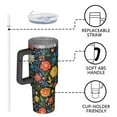 thumbnail image 4 of OBREWU Pioneer Flower Tumbler with Handle and Lid,Pioneer Flower 40oz Double Wall Vacuum Insulated Tumbler,Cups Gift for Women and Men, 4 of 7