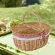 thumbnail image 4 of Cesta de picnic de mimbre, cesta tejida de mimbre con tapa y asa, práctica cesta de mimbre Grande, 4 of 9