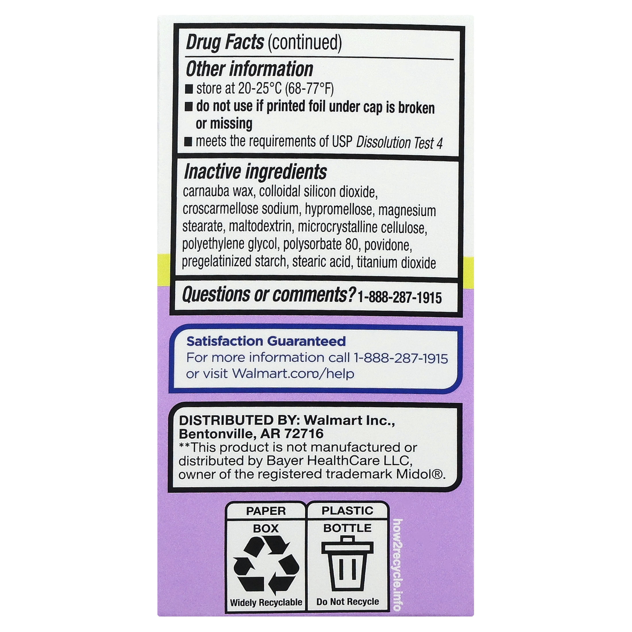 Equate Menstrual Pain Long Lasting Relief Caplets, Extended-Release Acetaminophen, 8 Hour Relief, 20 Count