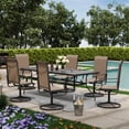 thumbnail image 4 of POTEBAN Textilene High Back Outdoor Dining Chair -Set of 6, Khaki(only chairs), 4 of 10