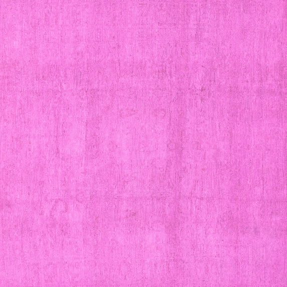 Ahgly Company Indoor Square Abstract Pink Modern Area Rugs, 6' Square