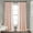 Blush, variant on Lush Decor Rosalie Faux Linen Delicate Lace Edge Light Filtering Window Curtain Panel, White, 54" x 120" (2 Panels)