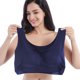 thumbnail image 4 of Ropa interior japonesa para dormir Peace of Mind para mujer, talla grande, talla grande, sin aros, talla grande, talla grande, sujetador deportivo de una pieza, 4 of 6