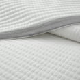 thumbnail image 6 of Bed Quilt Set White King, Farmhouse Soft Striped Stitch Bedding Bedspread Coverlet Summer Lightweight Bed Sets 1 Quilt with 2 Pillow Shams for Home All Season (Oversized King, White with Grey Border), 6 of 8