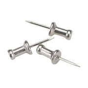 GEM OFFICE PRODUCTS GEM GEMCPAL4 Aluminum Head Push Pins, Aluminum, Silver, 1/2", 100/Box