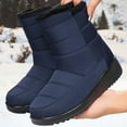 thumbnail image 5 of CAICJ98 Women's Snow Boots Waterproof Mid Calf Boot Lightweight Warm Fashion Winter Boots Women (Blue,Size 8.5), 5 of 8