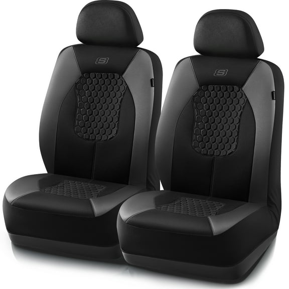 Skechers Gel Infused Car Seat Covers-Universal Fit, Grey 23SK83
