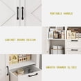 thumbnail image 6 of Yeshouse Tall Kitchen Cabinet with Microwave Shelf, 2 Drawers, 3 Doors, and Open Shelves, White, 6 of 7