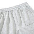 thumbnail image 7 of TEAJOPSUU Men's Casual Shorts Plus Size Loose Fit Canvas Shorts with Elastic Drawstring Waist Embroidery Detail Straight Leg Cut Gray, 7 of 7