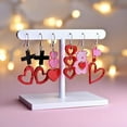 thumbnail image 6 of Dadiaei Valentines Day Earrings Set 16 Pairs Acrylic Dangle Earrings for Women Holiday Romantic Gift Hearts Envelopes Bear Studs Jewelry Collection, 6 of 6