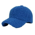 thumbnail image 3 of Lamb Wool Baseball Cap for Men Women Teddy Sports Hats Warm Winter Outdoor Travel Hats for Women Men Washed Baseball Hat Adjustable Cotton Sports Caps for Adults Outdoor Activities, 3 of 3