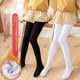 thumbnail image 3 of Medias de niña otoño e invierno con forro polar, leggings gruesos, ropa exterior, calcetines de baile para niños, mono de práctica blanco para bebé, 3 of 5