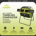 thumbnail image 4 of Sun Joe Outdoor Tumbling Composter, Dual Chamber, 2-10 Weeks Compost, 42 Gallon, SJ-CMPS1, 4 of 8
