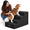 Black-3.0-Extra Wide 16.5" x 21" x 13.5", variant on Beige 5.0 Extra Wide 17.7" x 35" x 22.5" Pet Stairs for Bed and Sofa