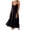 Black, variant on Women Strapless Dress Pure Cotton Sleeveless Backless Dress With Flowing Long(Black,L)