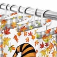 thumbnail image 6 of Shower Curtain 48"W x 72"L Autumn Thanksgiving Pumpkins Gnome Fabric Shower Curtains Set with Hooks Water Repellent Bathroom Curtains Machine Washable Bathroom Accessories, 6 of 6