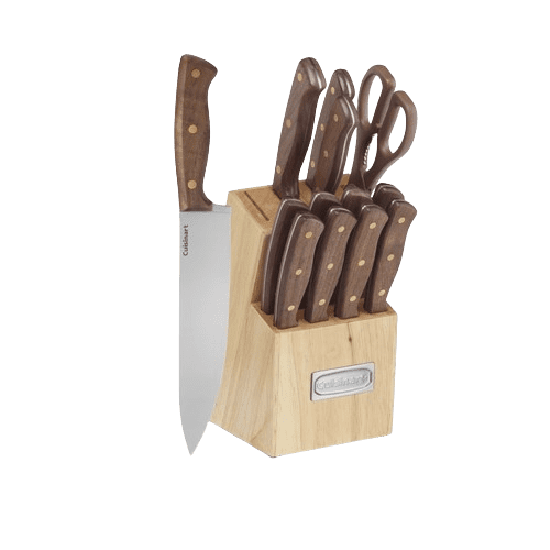 Cuisinart C55W-14PCB Advantage Cutlery 14-Piece Triple Rivet Walnut Knife Block Set
