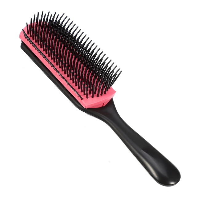 Cepillo para el cabello Unique Bargains 9 filas Negro Rojo