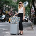 thumbnail image 6 of FORMRS Tote Bag for Women Quilted Large Capacity Travel Work Carry On Shoulder Handbag, Blue Cute Train Pattern, 6 of 7