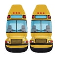 thumbnail image 5 of XYZCANDO Protector Car Seat Covers SUV Truck Sedan, Washable Comfortable Car Front Seat Covers 2 Pack Polyester Fabric Yellow Bus Front Design, 5 of 10