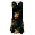 thumbnail image 2 of Sundress for Women Summer Loose Dress Sleeveless Floral Print V Neck Hollow Out Beach Dress Summer Tank Dress, 2 of 6