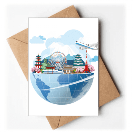 Travel Journey Japan Sakura Plane Greeting Cards You are Invited Invitations