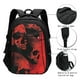 thumbnail image 3 of Balery Red And Black Abstract Skull Mochila con carga USB para hombre y mujer - Mochila impermeable y antirrobo para laptop con puerto USB para viajes, trabajo, 3 of 7