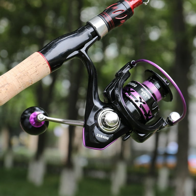 Sougayilang 12+1 BB Spinning Reel Lightweight 5.0:1 Gear Ratio Ultra Smooth Purple Fishing Reel for Freshwater - Walmart.com Sougayilang 12+1 BB Spinning Reel Lightweight 5.0:1 Gear Ratio Ultra Smooth Purple Fishing Reel for Freshwater - Walmart.com