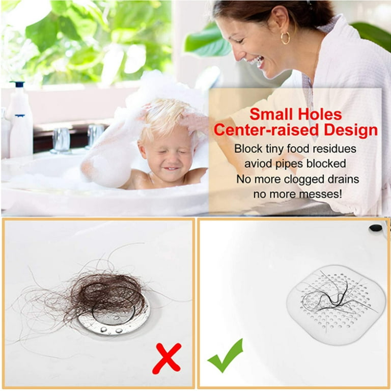 Hands DIY Shower Drain Hair Catcher Shower Drain Filter Protection Hair  Trap, Easy to Install Suitable for Bathroom Bathtub Shower Floor and  Kitchen