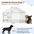 thumbnail image 3 of GOJOOASIS Large Outdoor Dog Kennel, Heavy Duty Playpen with Waterproof Roof & Safety Lock, 3 of 8