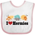 thumbnail image 3 of Inktastic I Heart Hermit Crabs Boys or Girls Baby Bib, 3 of 4