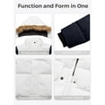 thumbnail image 5 of Wantdo Women's Plus Size Coat Quilted Thicken Puffer Jacket with Removable Hood White 4X, 5 of 7
