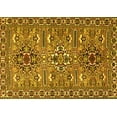 thumbnail image 1 of Ahgly Company Machine Washable Indoor Rectangle Persian Yellow Traditional Area Rugs, 2' x 5', 1 of 4