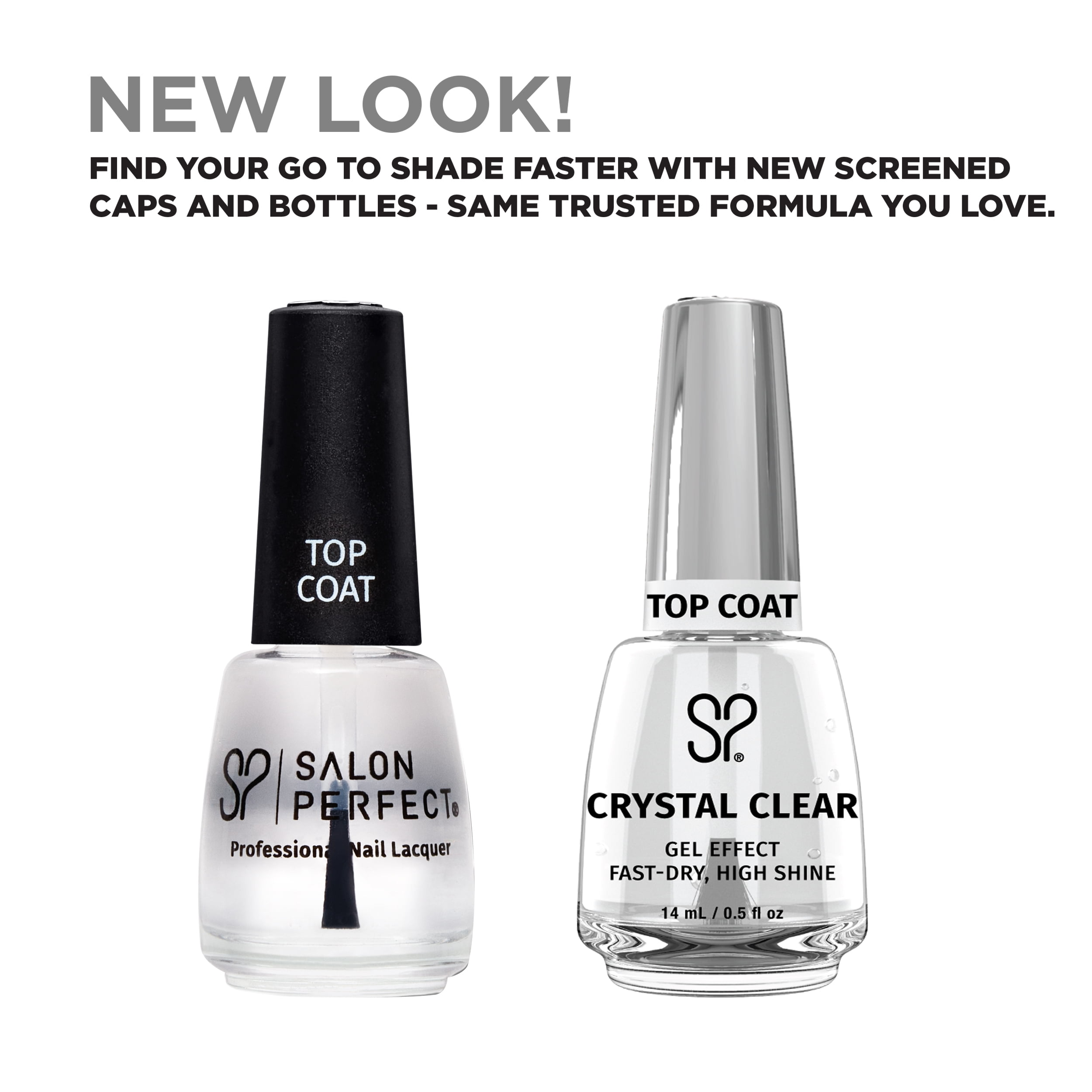 Salon Perfect Nail Polish, 465 Crytstal Clear Top Coat, 0.5 fl oz