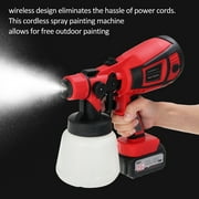 OWSOO Paint Sprayer 200W HVLP Cordless Spray Paint, 900ml Container, 4 Copper Nozzles, Indoor & Outdoor Furniture