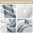 thumbnail image 7 of Nanshing Home Striped 7 Piece Blue Comforter Set, Queen Size Microfiber Bedding, All Season Polyester Bedding Set, Bed Skirt, Pillows & Shams, 7 of 7