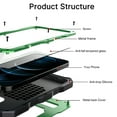 thumbnail image 6 of Compatible with iPhone 13 Pro Case 6.1 inch 2021, Outdoor Heavy Duty Aluminum Metal Case with Screen Protector Camera Cover Rugged Military Shockproof Case for iPhone 13 Pro, 6 of 8