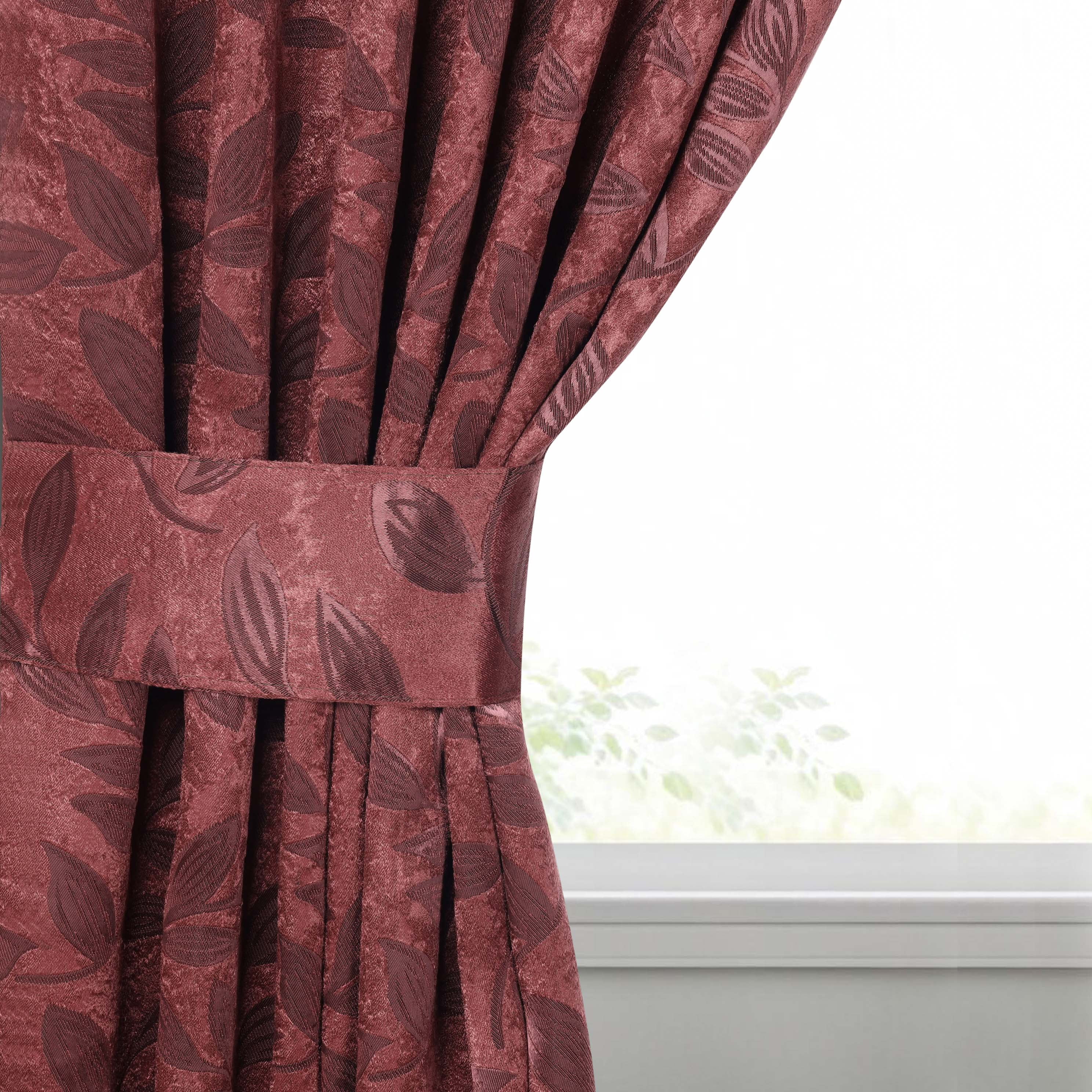 Superior Blackout Leaves Curtains Set of 2, Light Filtering Grommet Curtain Panel Set, Antique Copper, 46"W x 63"L