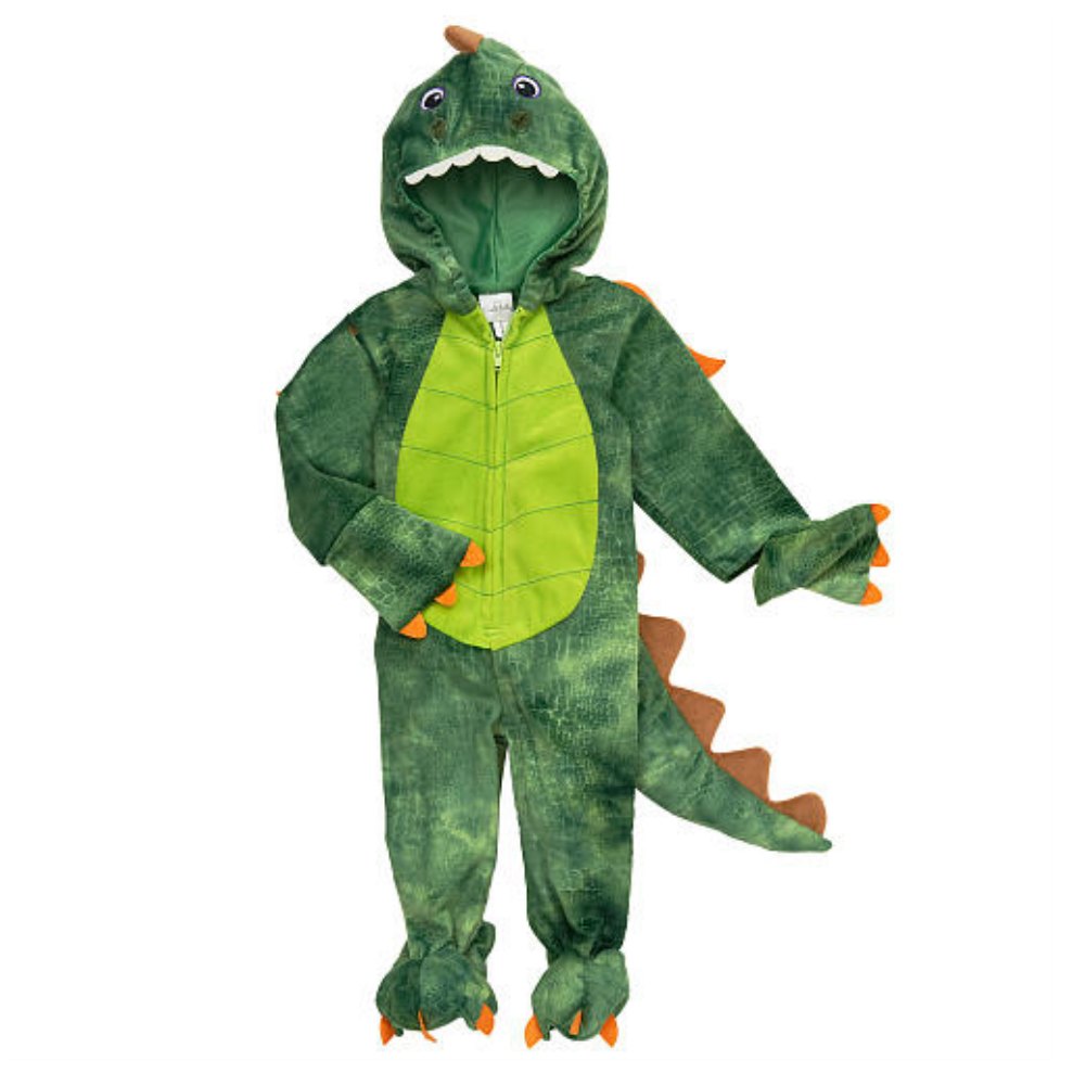 Dinosaur-Tail Costume for Kids and Mask Boys Girls Dragon Dress-up Party Favors Green