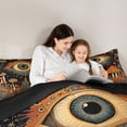 thumbnail image 4 of Homewish Boho Bohemain 7-Piece Twin Bedding Sets,Rustic Fungus Mushroom Bedding Comforter Set,Orange Black Sheet Sets For Kids,Super Cozy Room Decor Reversible, 4 of 8