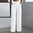 thumbnail image 2 of zbxnLI High Waist Pants for Womens Straight Leg Pant with Pockets Comfy Loose Casual Dress Work Office Trousers, 2 of 7