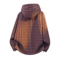 thumbnail image 5 of Gamivast Oversized Hoodies for Men-Plaid Long Sleeve Pullover Sweatshirts Button Drawstring Fall Jackets Red XL, 5 of 7