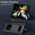 thumbnail image 4 of for Samsung Galaxy Z Fold 4 PU Leather Magnetic Folding Case, Skin Friendly Kickstand Slim Fit Shockproof Protective Phone Case Cover for Samsung Galaxy Z Fold 4 - Black2, 4 of 7