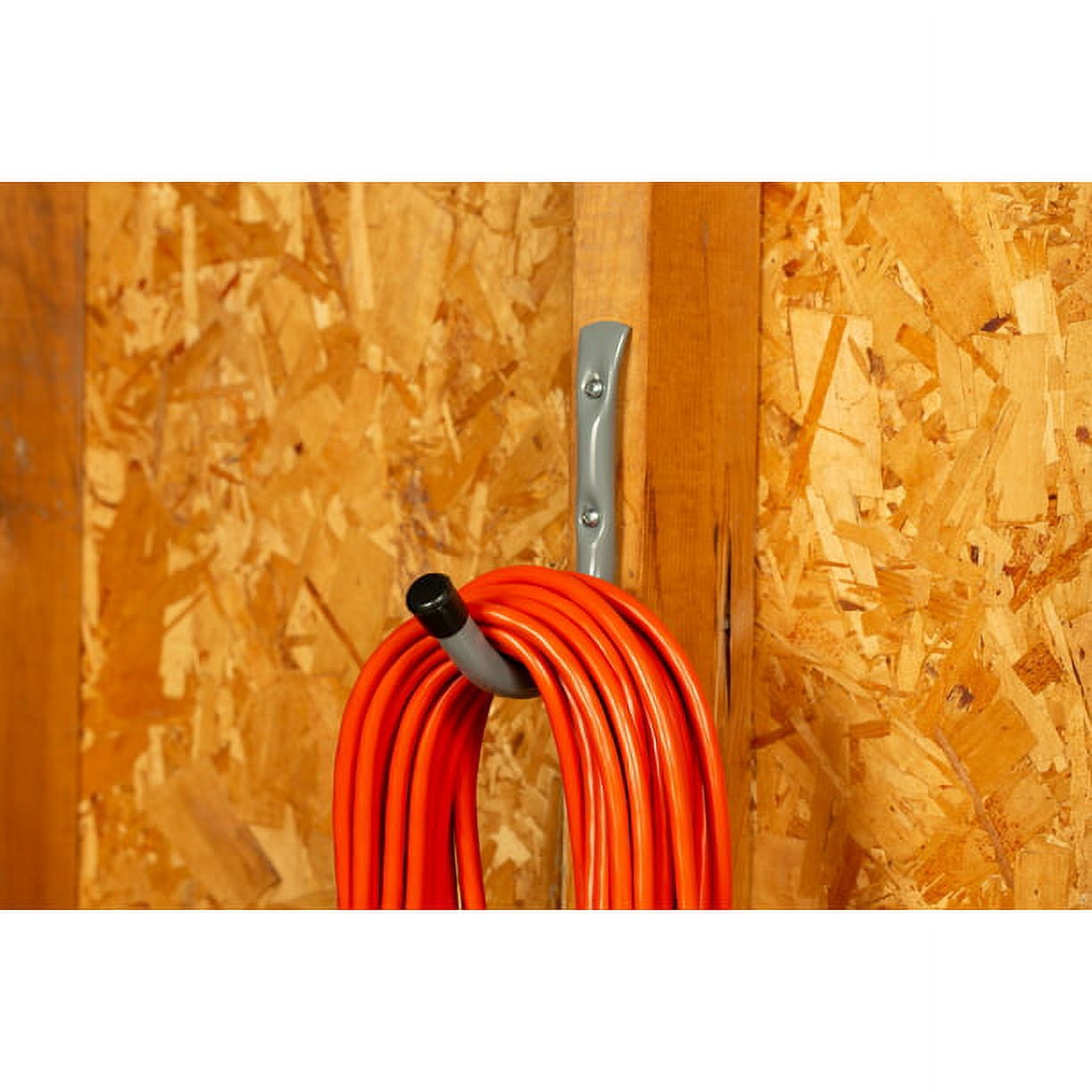(2 pack) Hyper Tough 6 in. Wall Mounted Steel Garage Utility J Hook, Gray