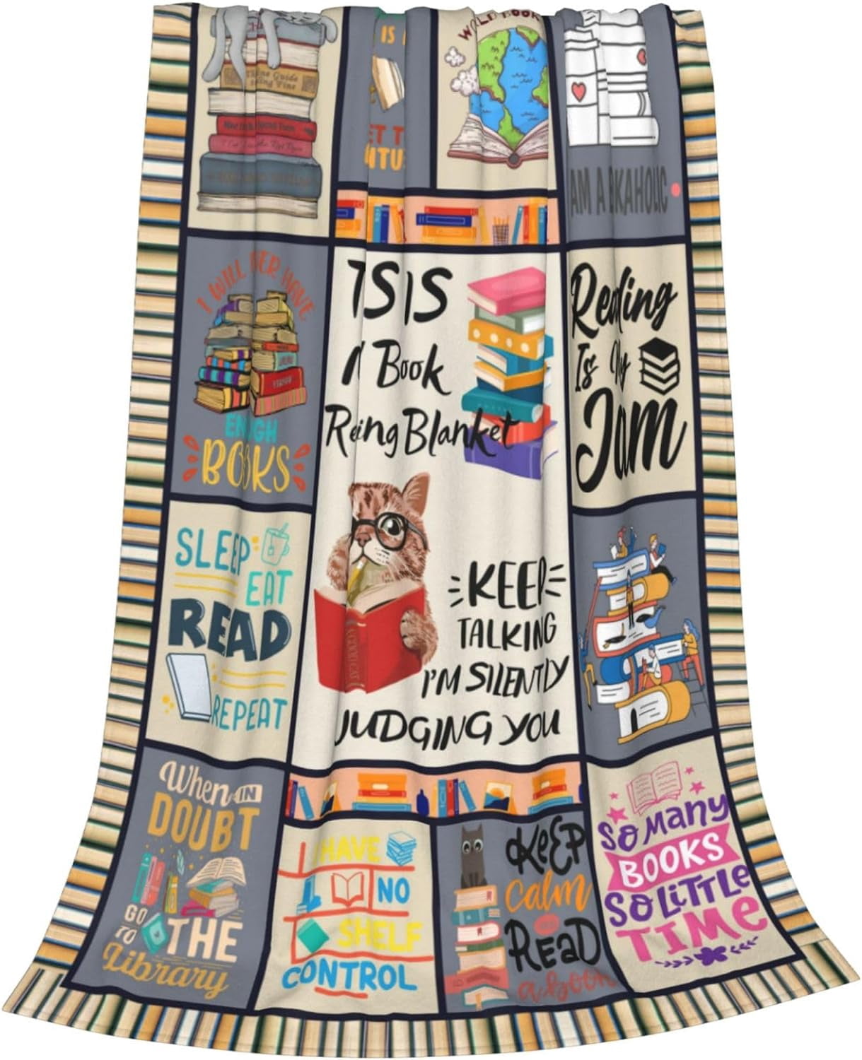 Book Lovers Blanket 60x50 Inches - Ultra Soft Reading Throw For Women, Bookworm Gift - View #5