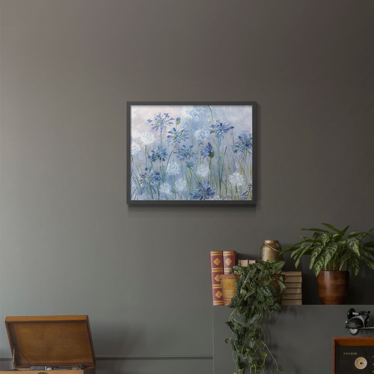 Dandelion and Agapanthus by Sally Swatland - Restickable Framed Giclée Print