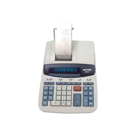 Victor 2640-2 - Printing calculator - VFD - 12 digits - AC adapter - gray