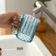thumbnail image 4 of Portacepillos de dientes de plástico con vaso de enjuague - organizador de baño de 4,33x2,95x3,94 pulgadas, gris rosa marrón azul, base antideslizante, fácil de limpiar, 4 of 6