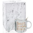 thumbnail image 3 of Gifts for Grandpa - Futtumy Best Grandpa Ever Mug, Father's Day Gifts, Christmas Gifts, Birthday Gifts, Grandpa Coffee Mugs Gifts, Grey 12 fl oz Coffee Mugs Ceramic Mug Tea Cup, 3 of 9