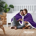 thumbnail image 3 of Deconovo Halloween Throws Sherpa Plush Blanket, 60x80 inch Purple, Machine Washable, Solid & Traditional, 3 of 7